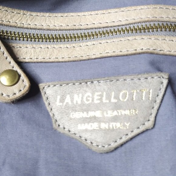 LANGELLOTTI Woven Leather Tote Bag Large Italian Leather Handbag Retail $375 - Picture 6 of 8